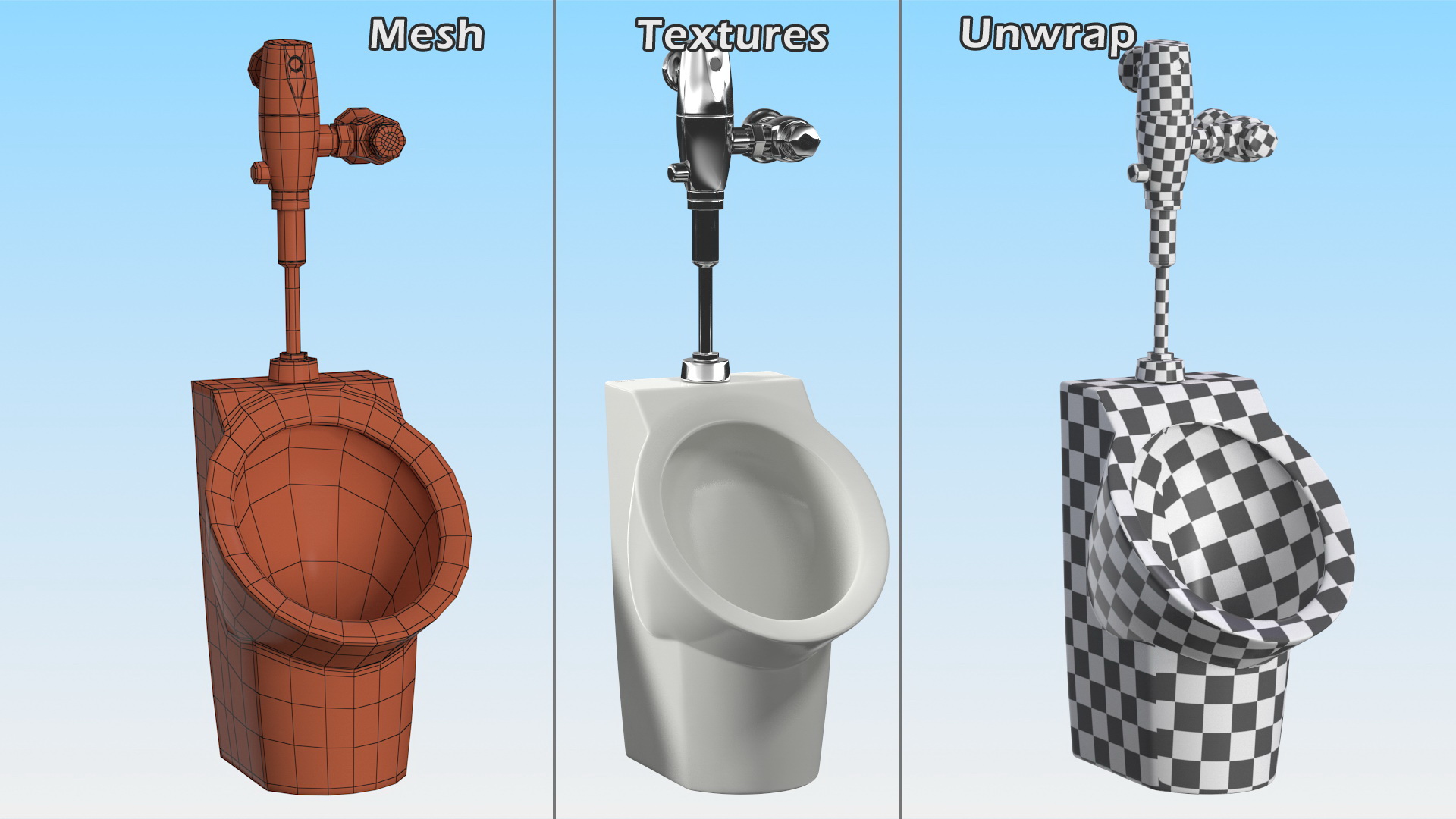American Standard Decorum Wall Hung Urinal 3D
