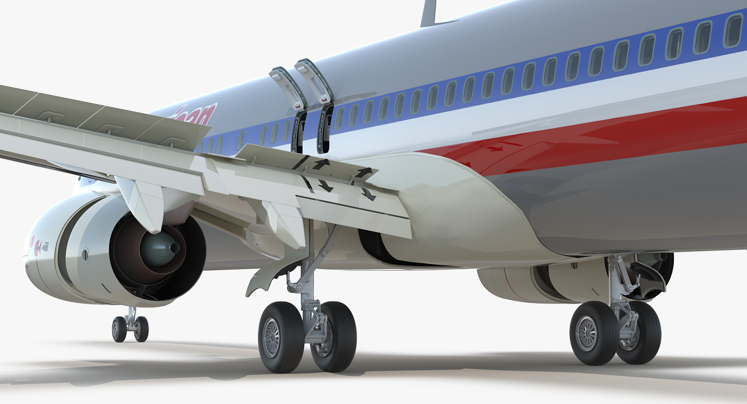 3D Boeing 737 900 ER American Airlines with Cabin