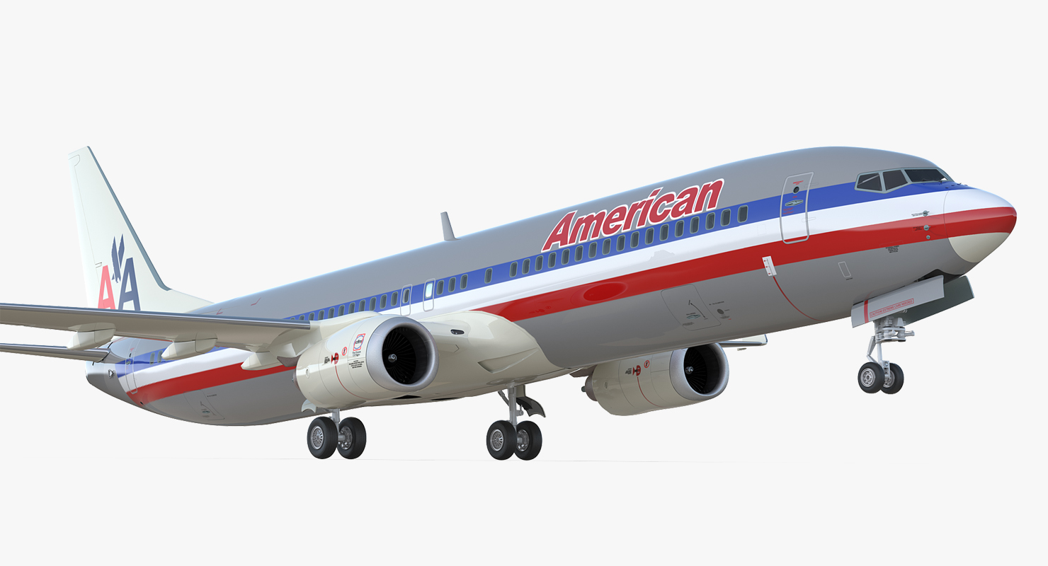 3D Boeing 737 900 ER American Airlines with Cabin