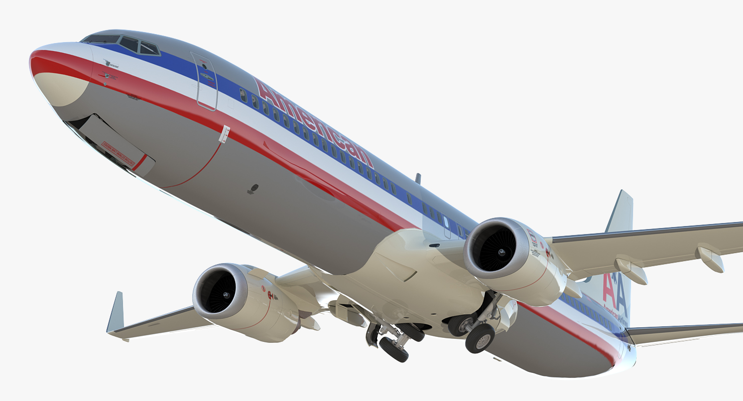 3D Boeing 737 900 ER American Airlines with Cabin