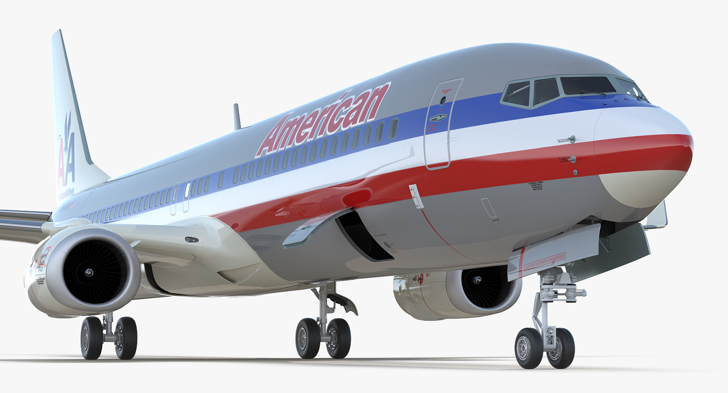3D Boeing 737 900 ER American Airlines with Cabin