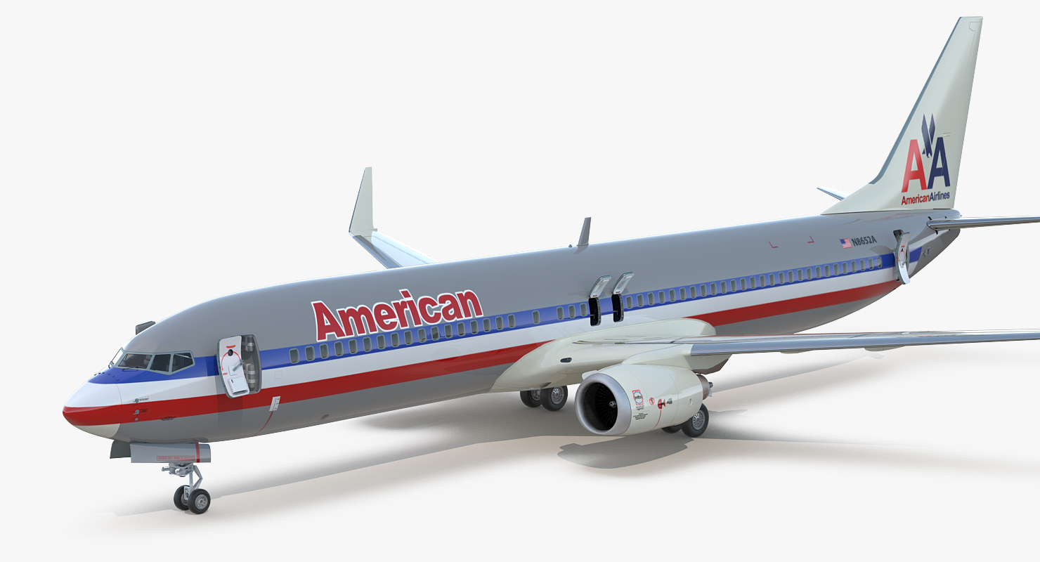 3D Boeing 737 900 ER American Airlines with Cabin