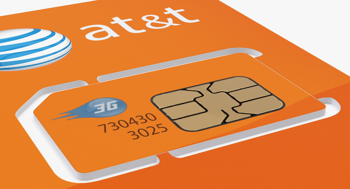 3D Sim Card AT_T model