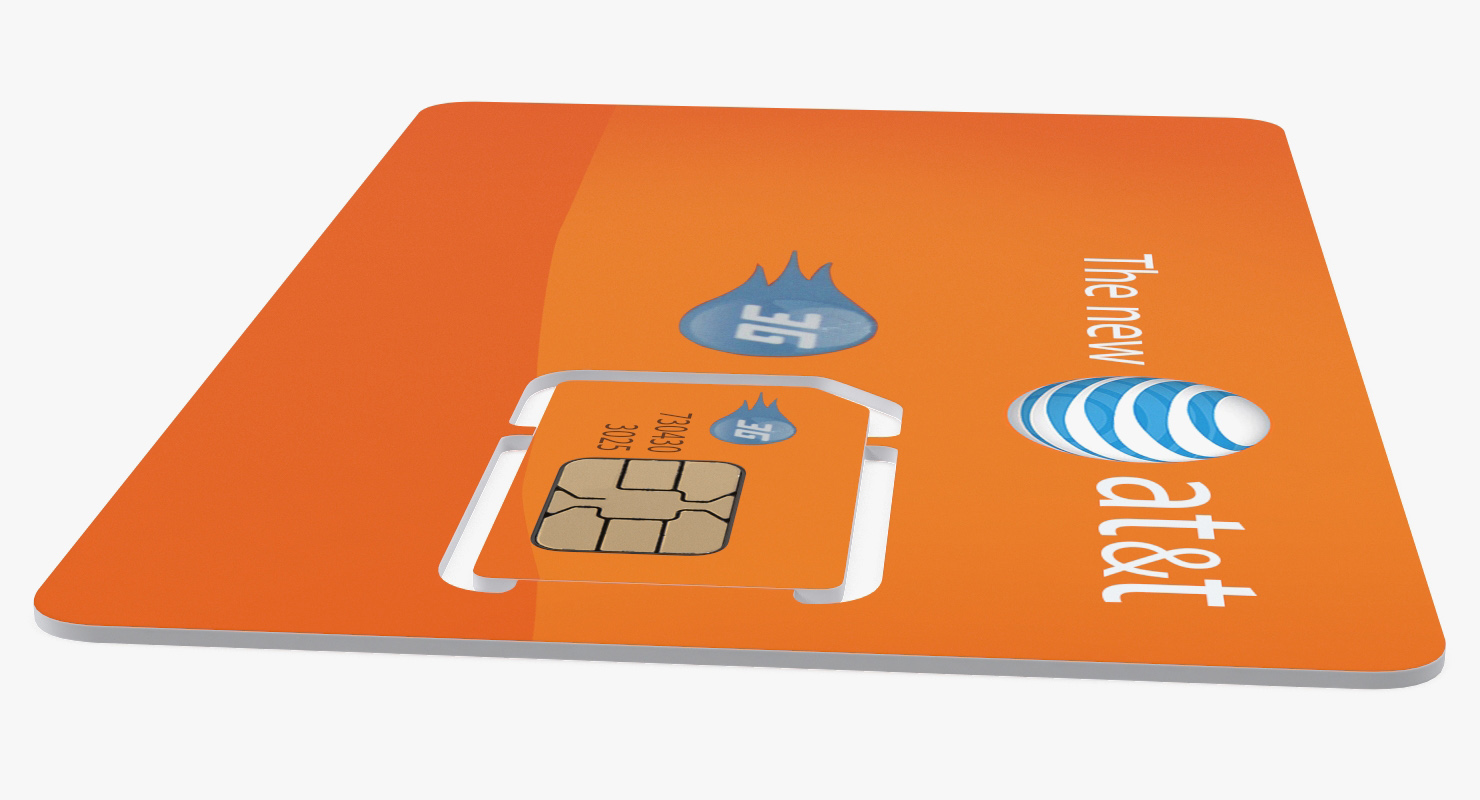 3D Sim Card AT_T model