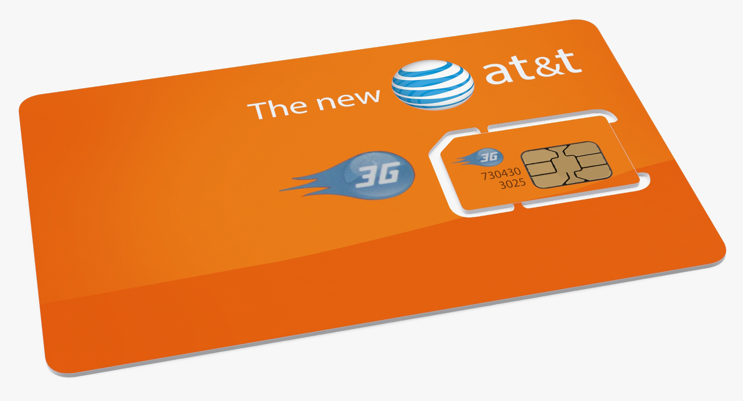 3D Sim Card AT_T model