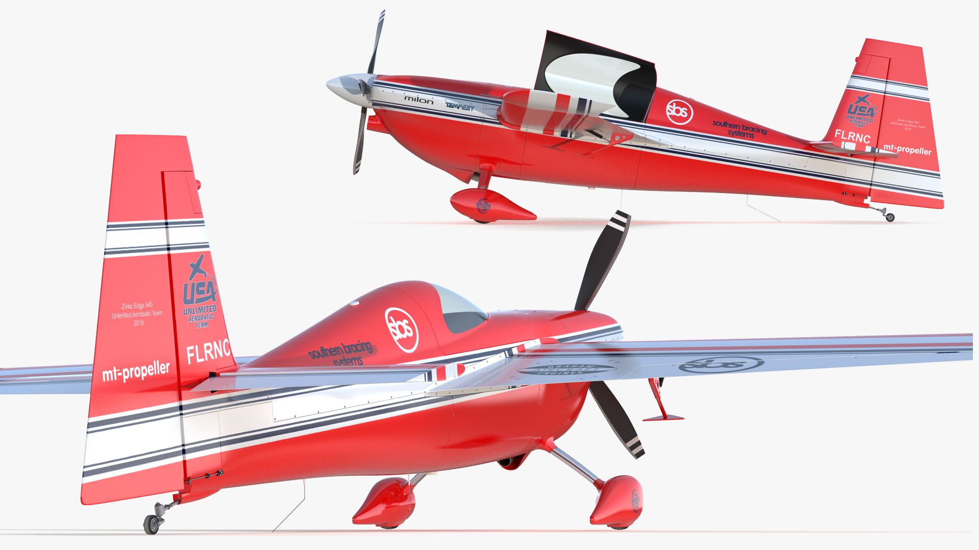 3D Aerobatic Aircraft Zivko Edge 540 model
