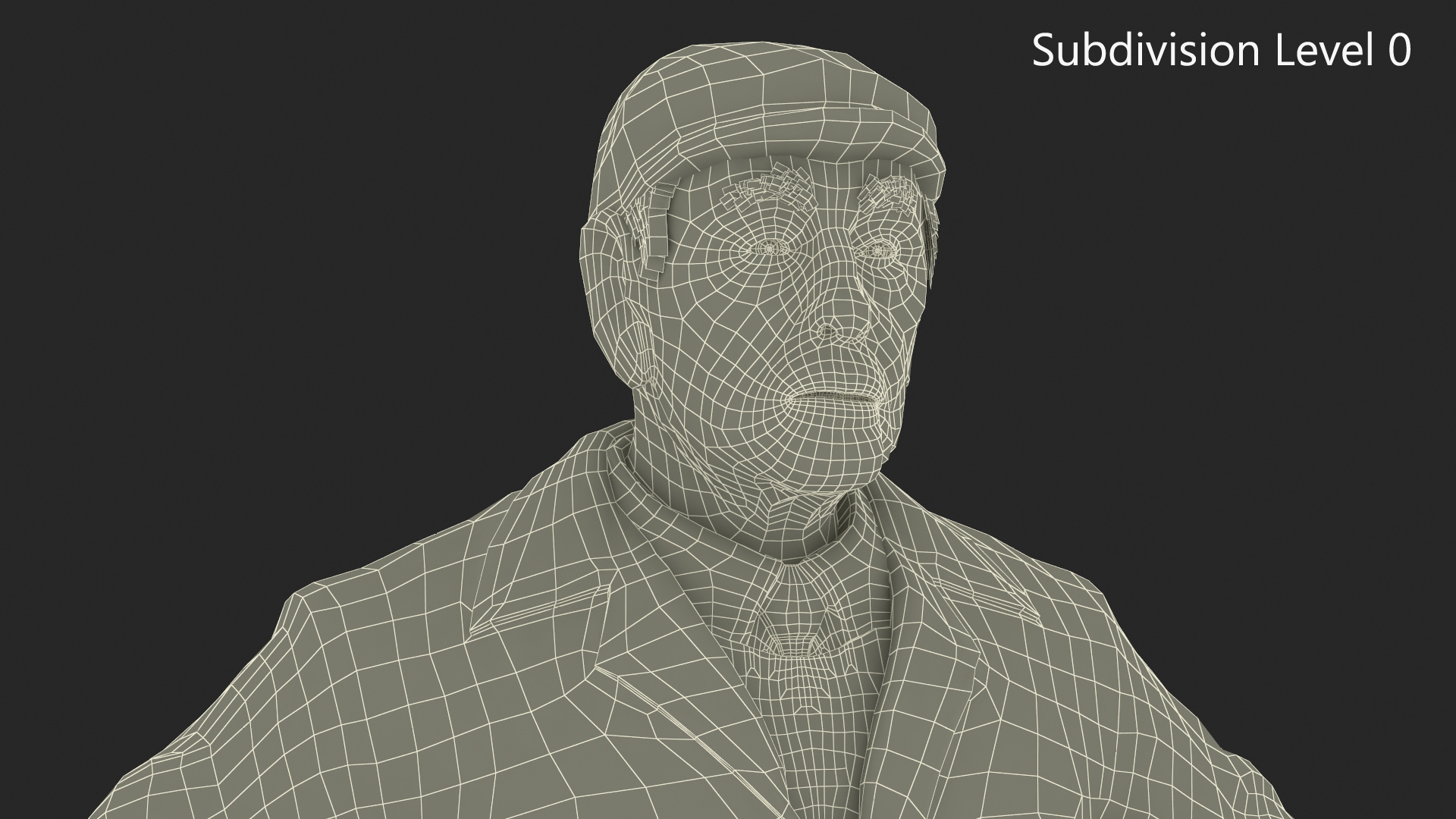 3D Old Man Rigged for Maya model