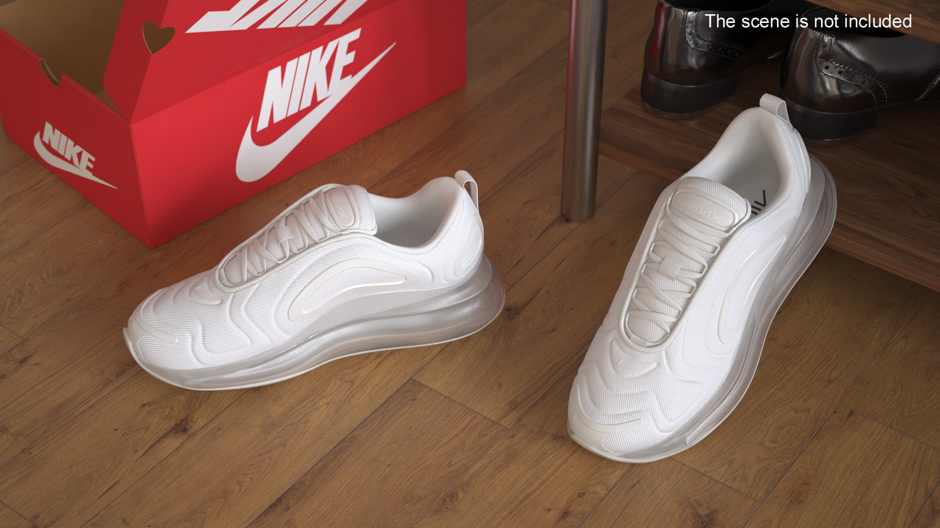 3D model Nike Air 720 White in Box