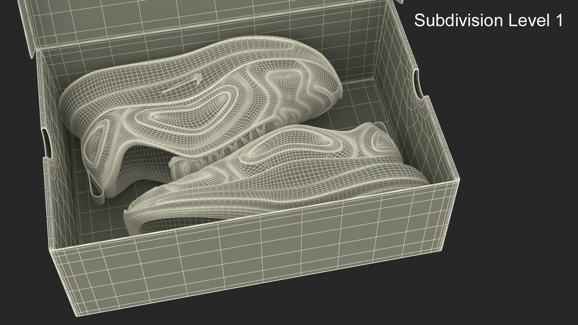 3D model Nike Air 720 White in Box