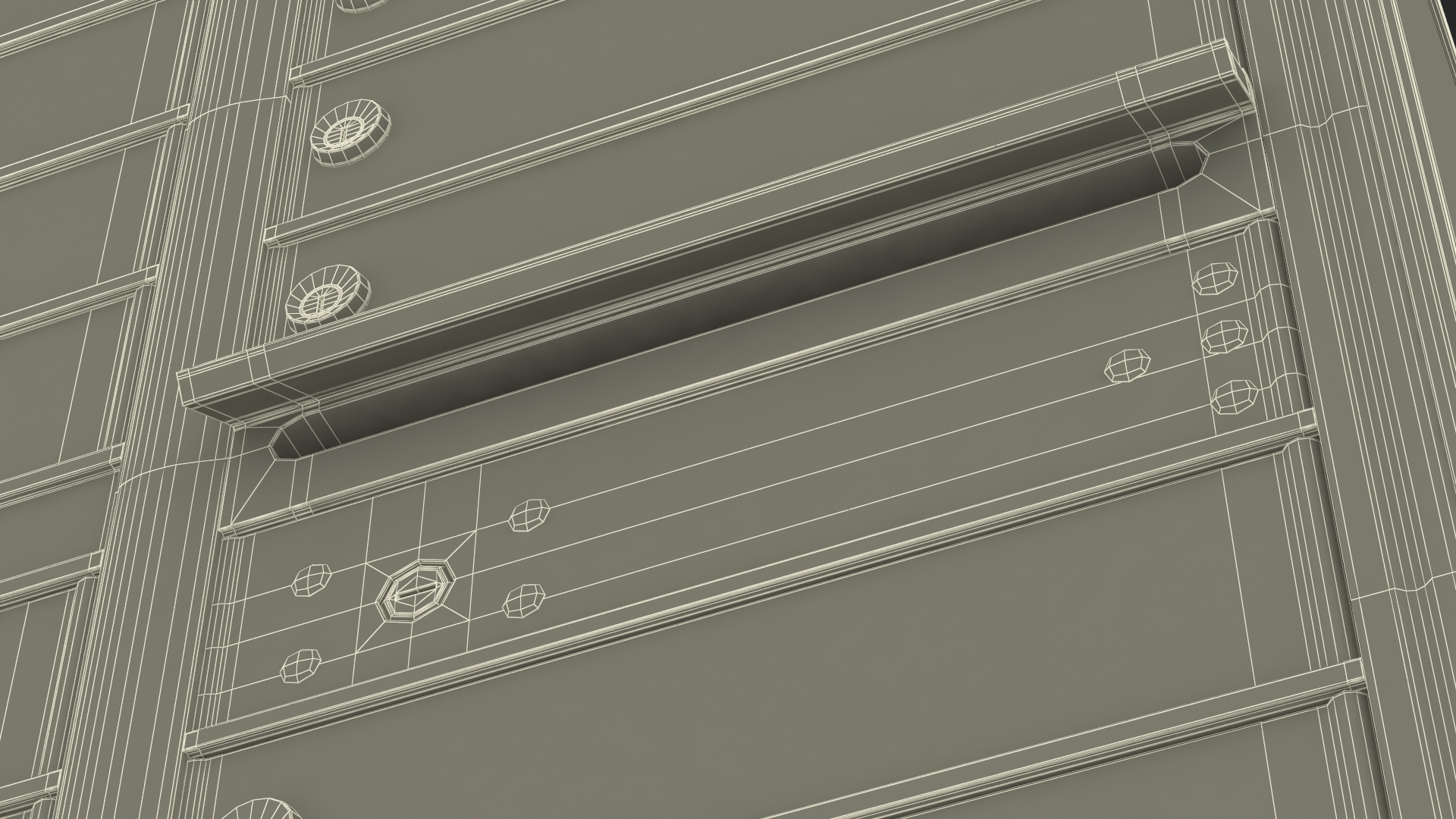 3D model Grey Sixteen Door Parcel Cluster Mailbox