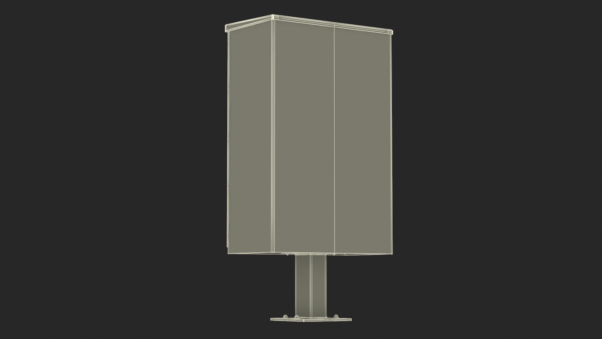 3D model Grey Sixteen Door Parcel Cluster Mailbox