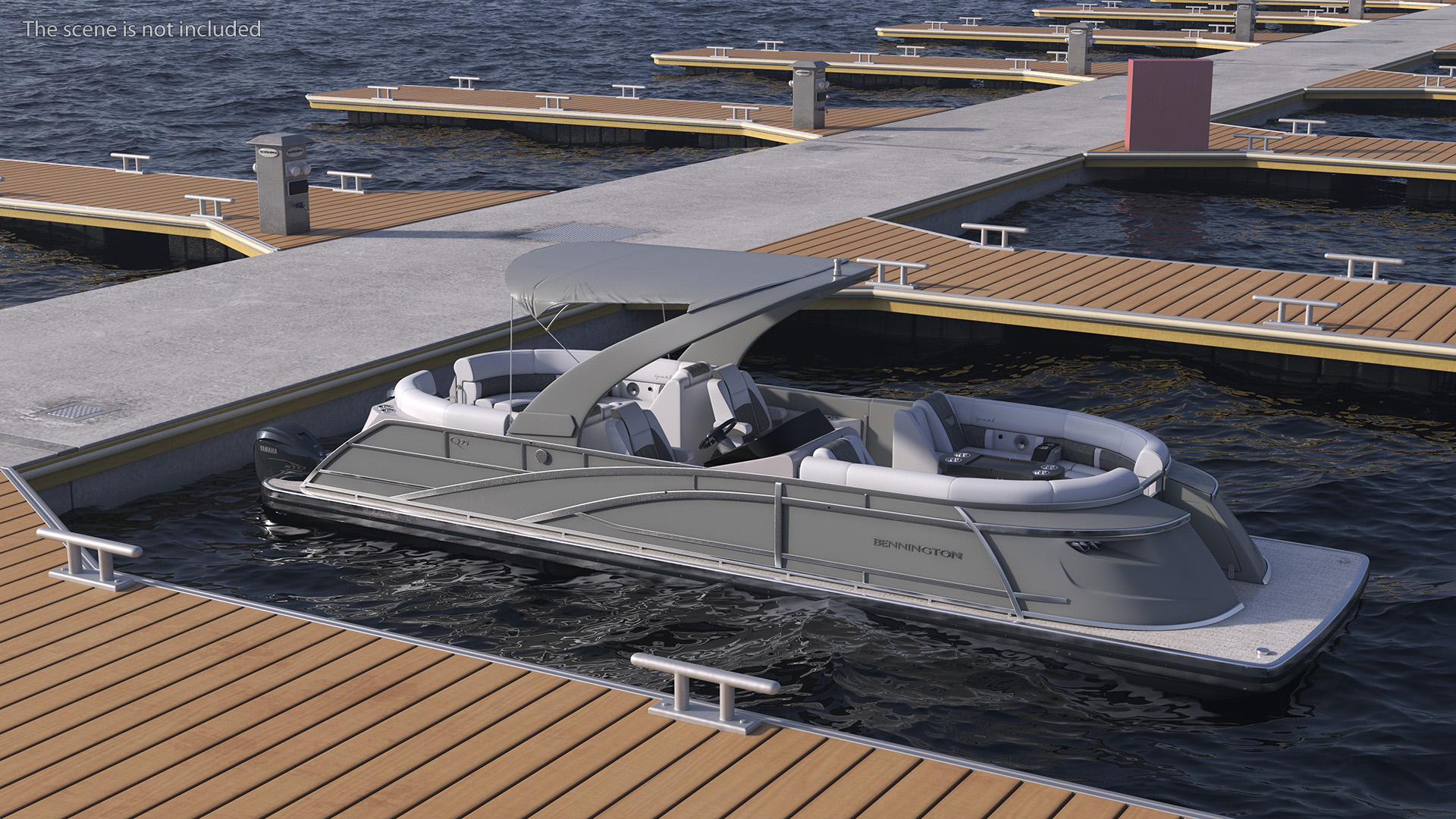 3D model Pontoon Boat Bennington Q LINE 2024 Grey