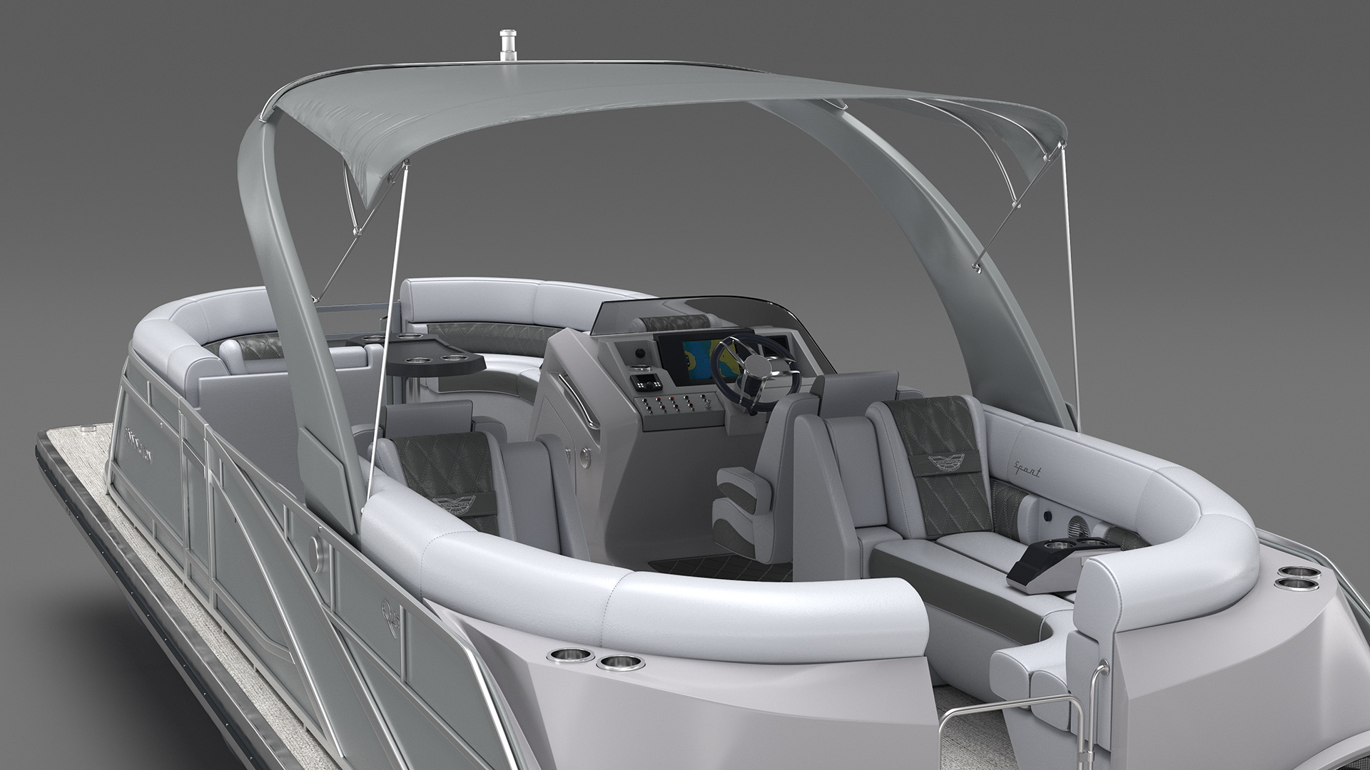 3D model Pontoon Boat Bennington Q LINE 2024 Grey