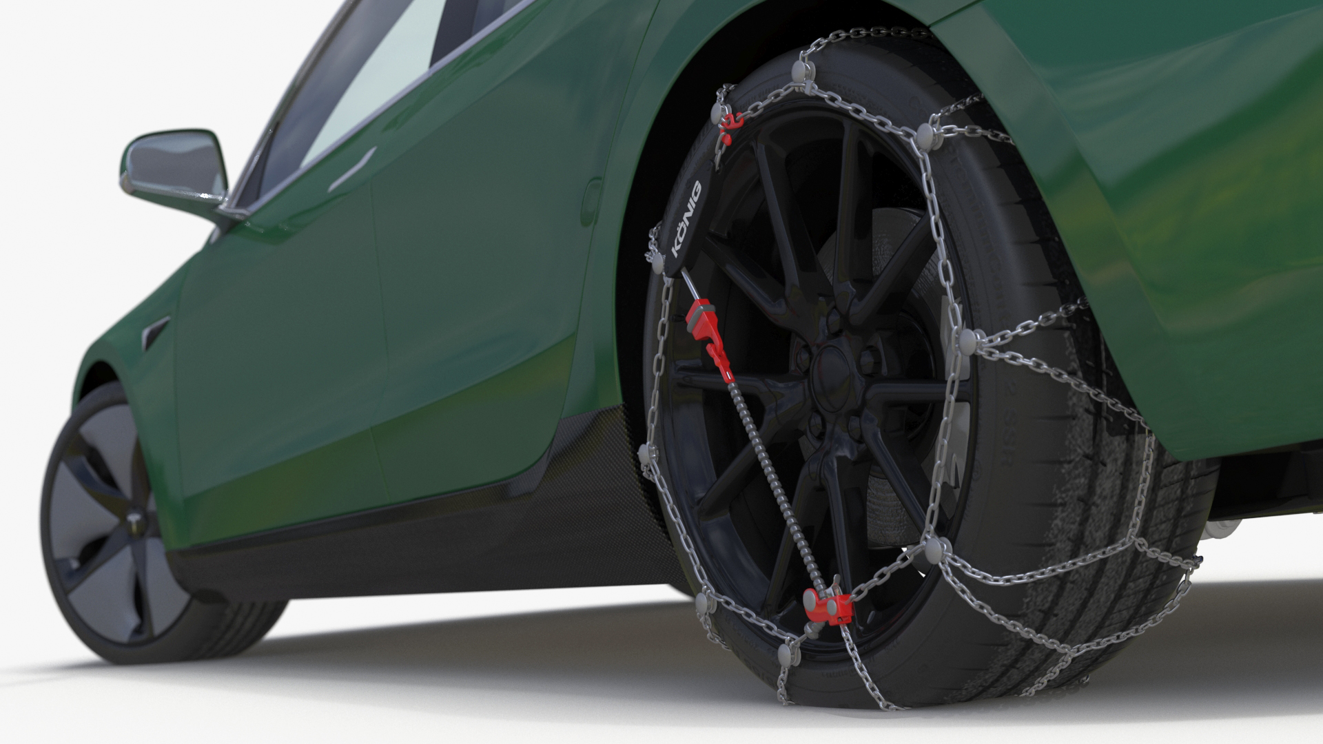 Tesla Model 3 with Wheel and Roof Accessories Rigged 3D