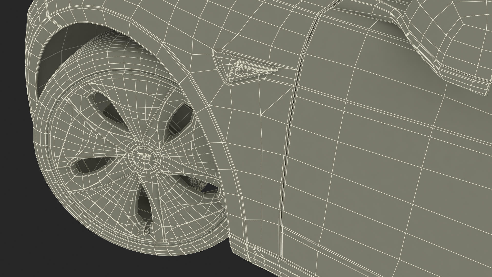 Tesla Model 3 with Wheel and Roof Accessories Rigged 3D