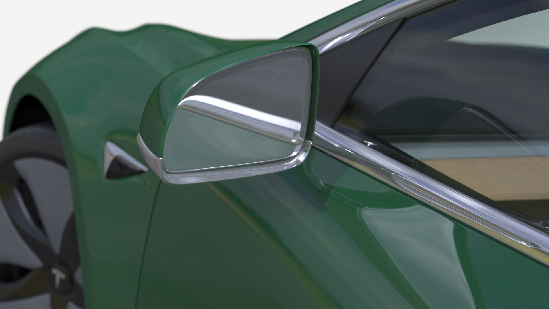 Tesla Model 3 with Wheel and Roof Accessories Rigged 3D