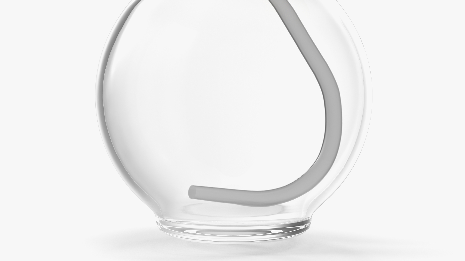 Empty Spherical Golden Perfume Bottle 3D