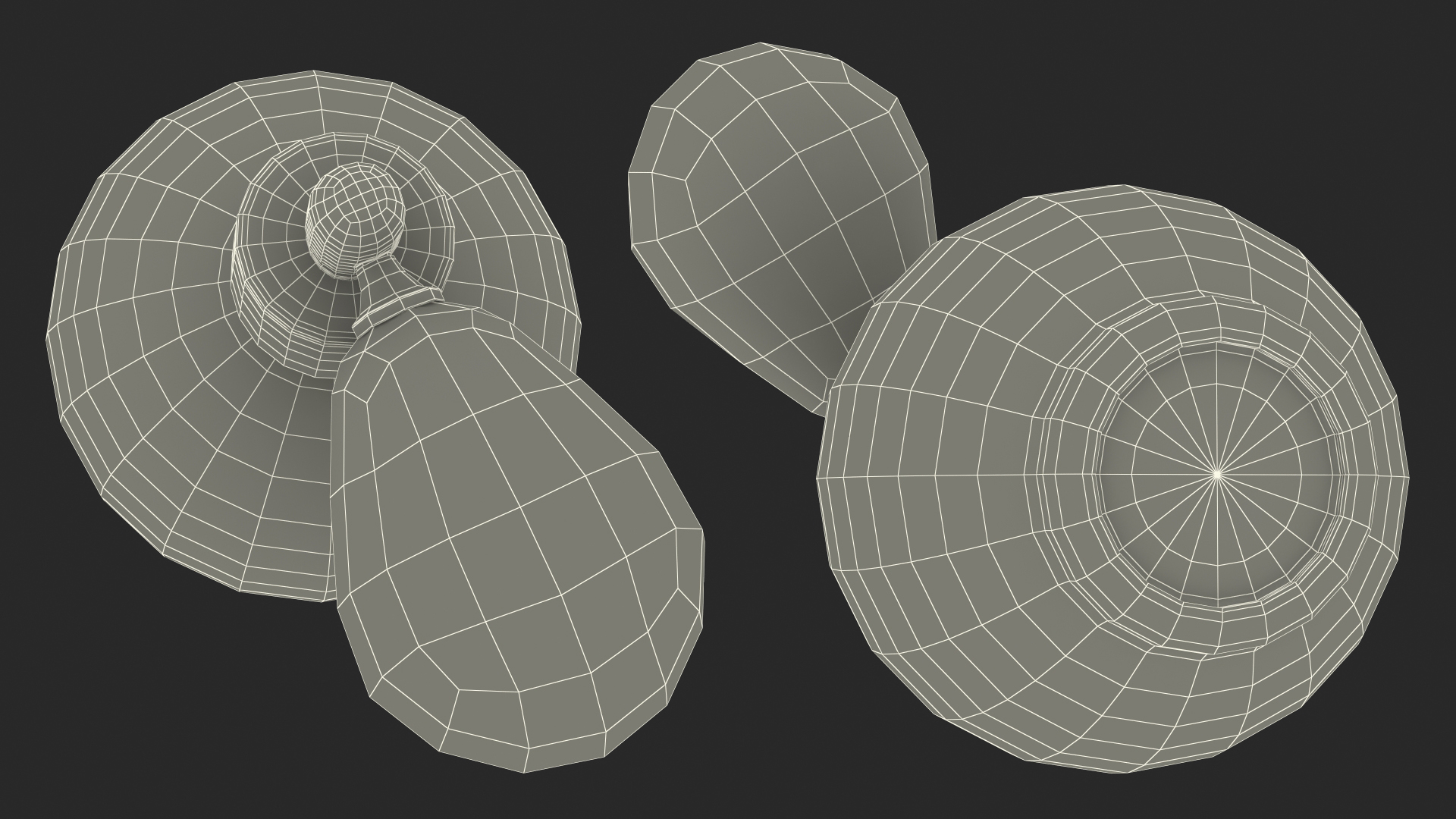 Empty Spherical Golden Perfume Bottle 3D