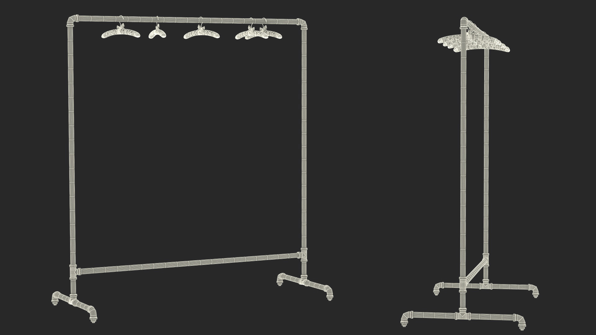 3D model Coat rack Black