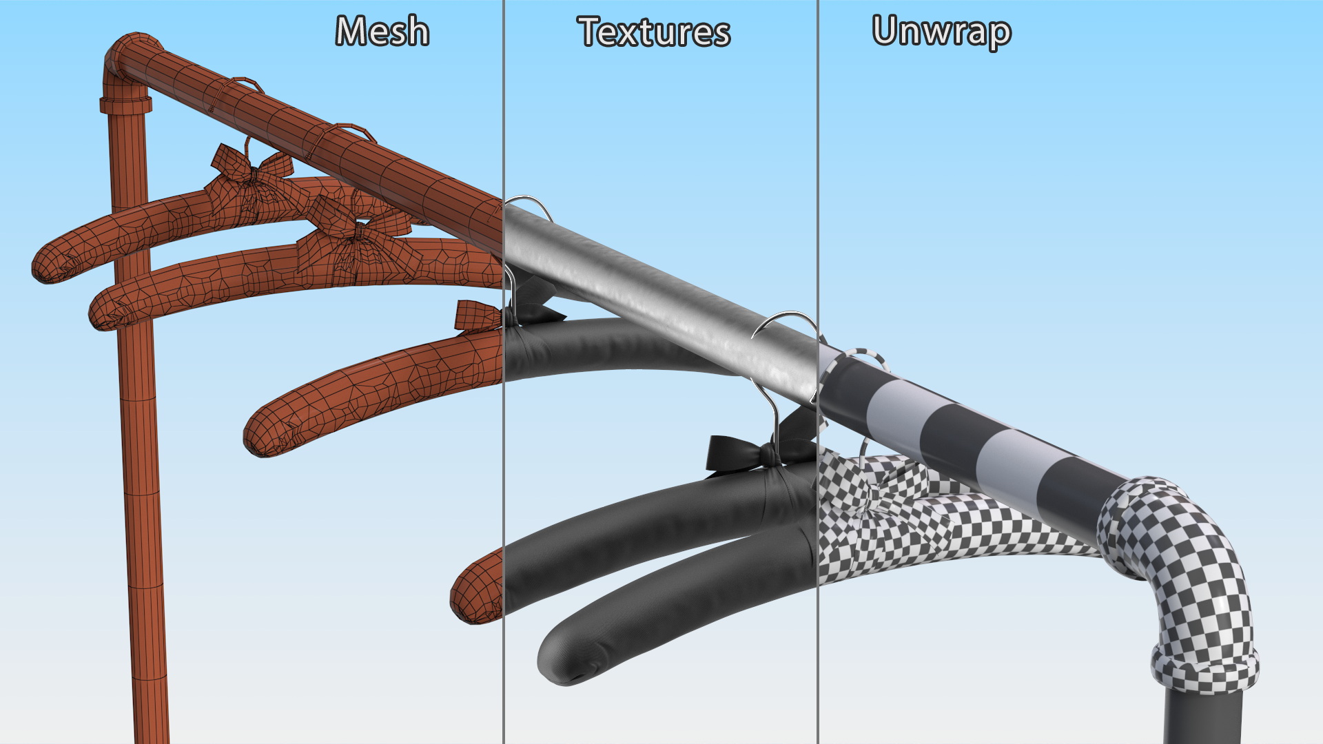 3D model Coat rack Black