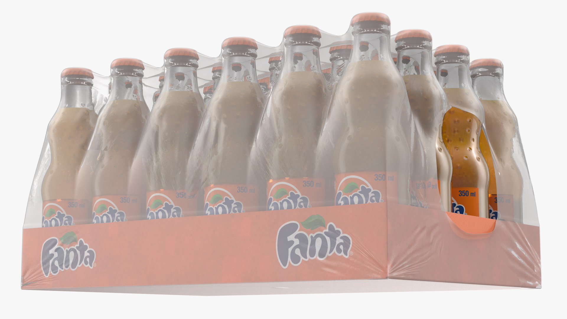 3D 24 Fanta Glass Bottle Case
