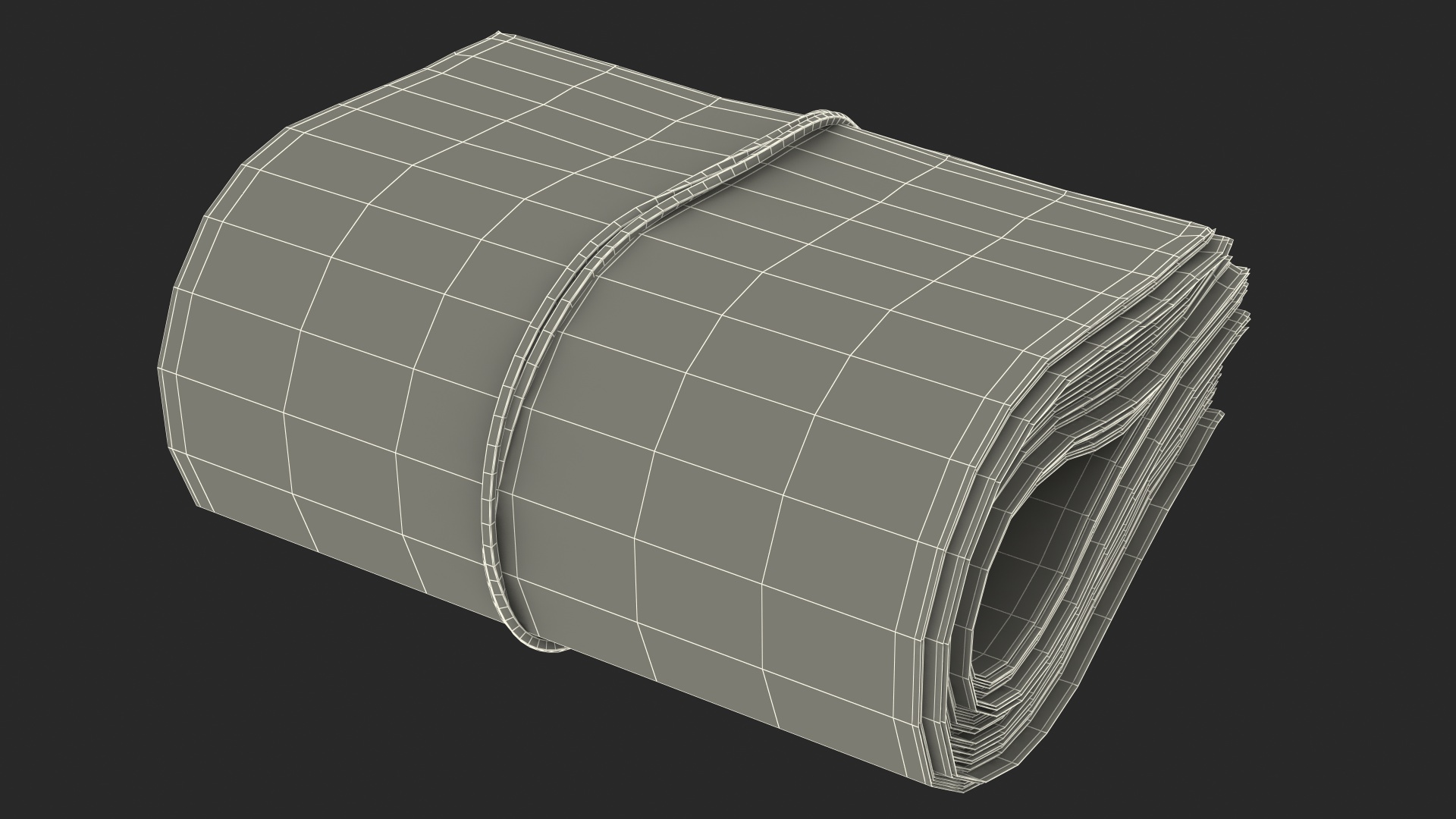 Rotating Bundle of Many Rolled Up 200 Euro 3D