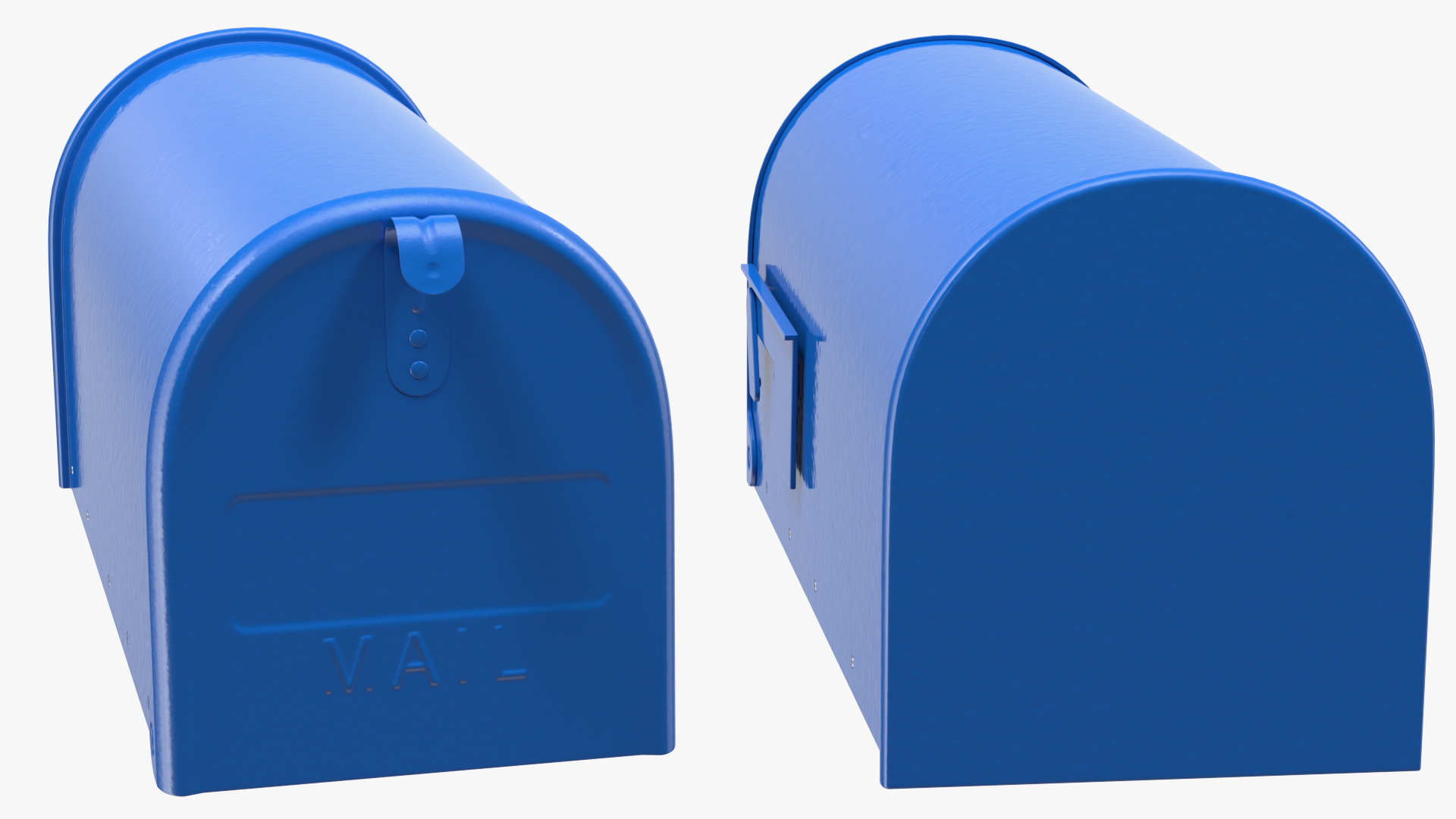 3D model Blue Painted Mailbox