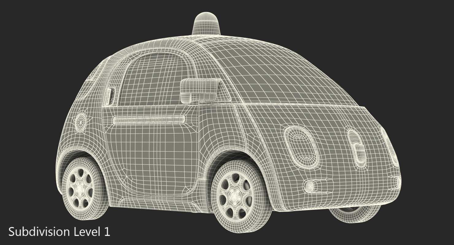Waymo Self Driving Car Rigged 3D model