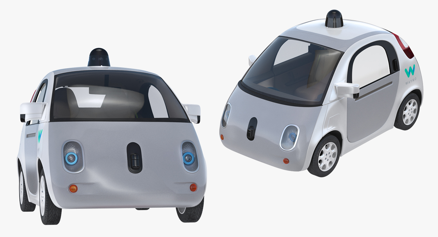 Waymo Self Driving Car Rigged 3D model