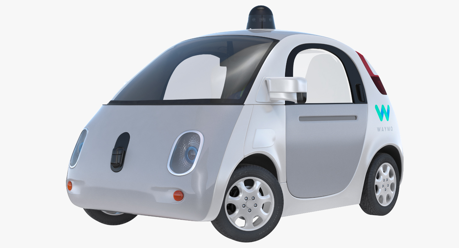 Waymo Self Driving Car Rigged 3D model