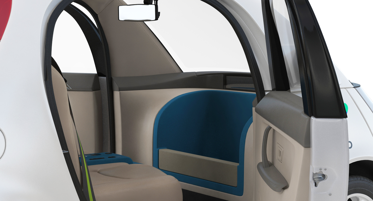 Waymo Self Driving Car Rigged 3D model