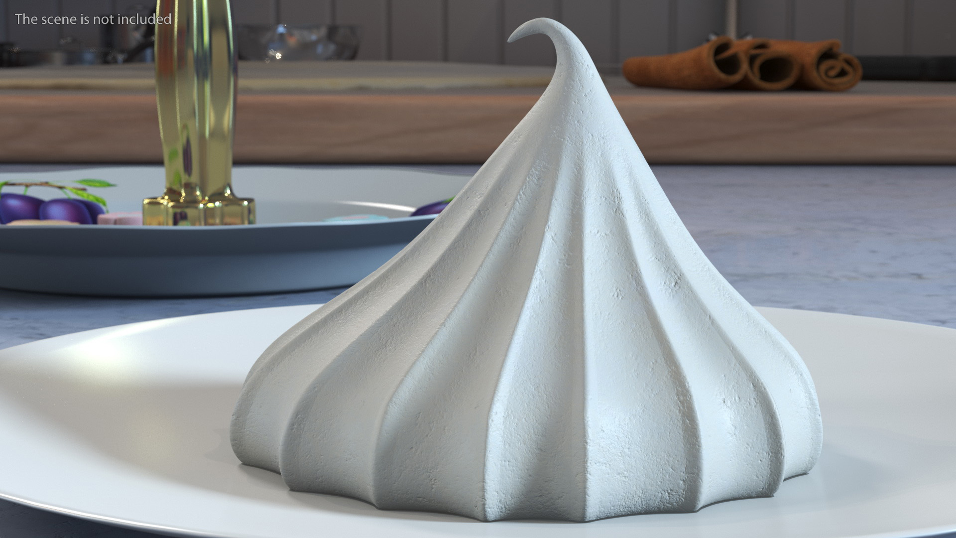 3D Mini Meringue Cookie White