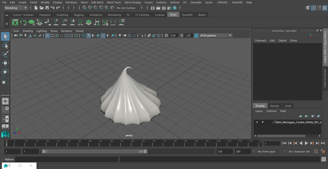 3D Mini Meringue Cookie White