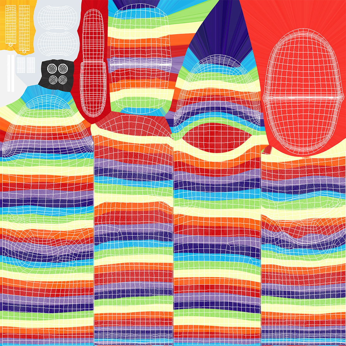 3D model Striped Sock Puppet Boy Rigged