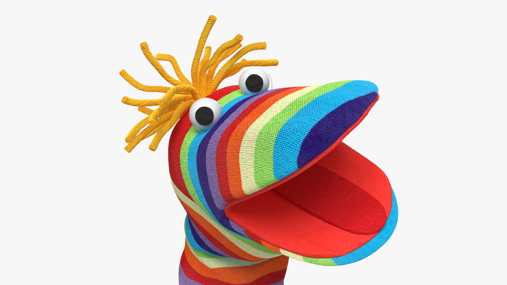 3D model Striped Sock Puppet Boy Rigged