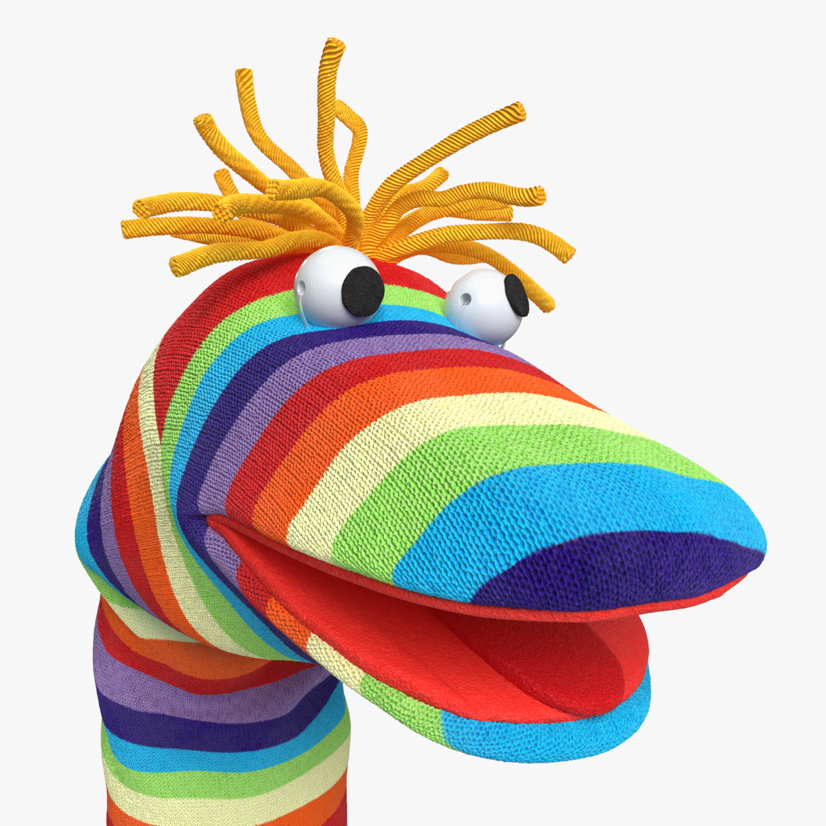 3D model Striped Sock Puppet Boy Rigged