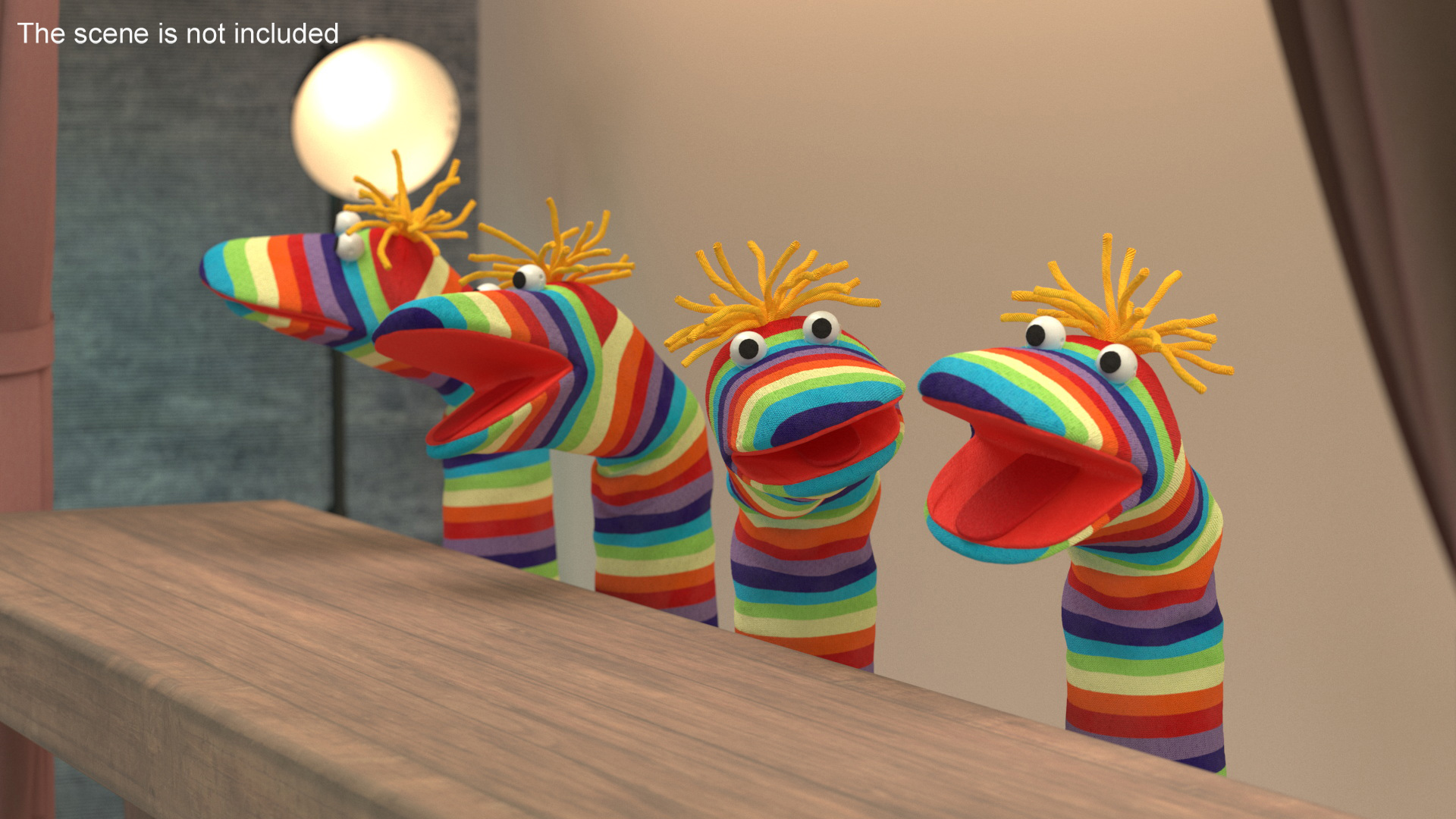 3D model Striped Sock Puppet Boy Rigged
