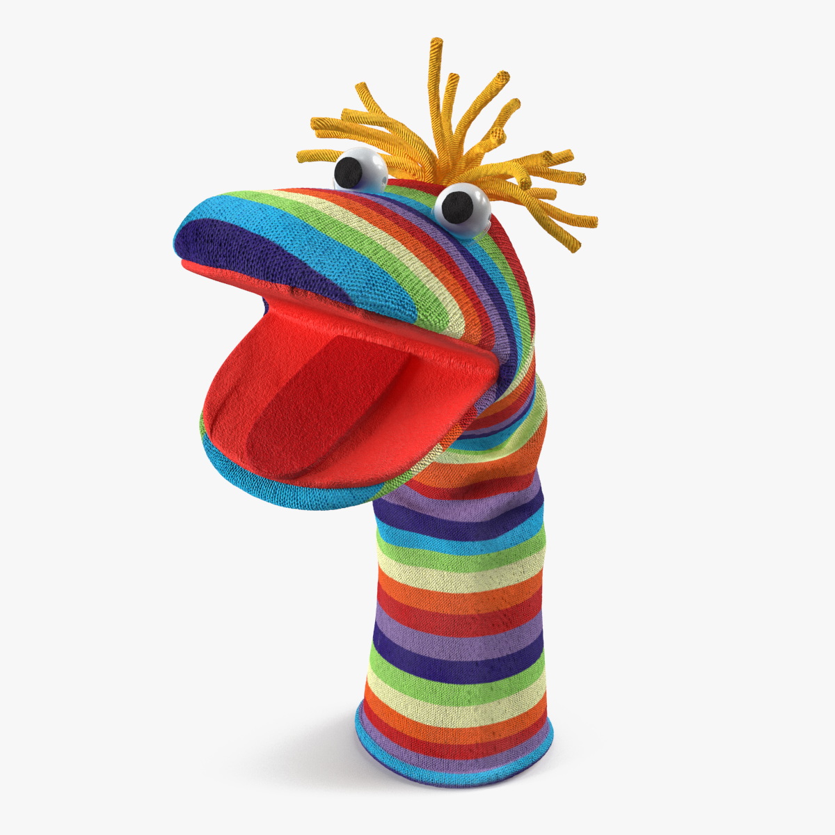 3D model Striped Sock Puppet Boy Rigged