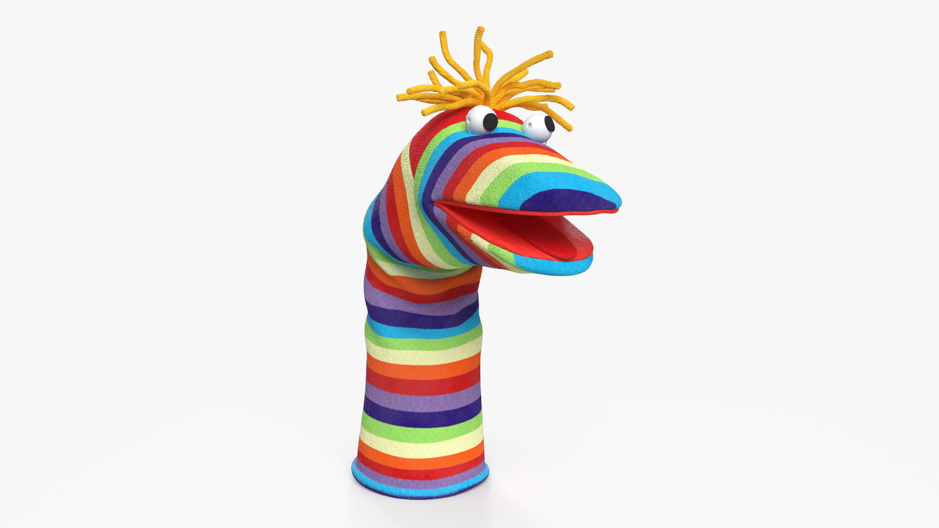 3D model Striped Sock Puppet Boy Rigged