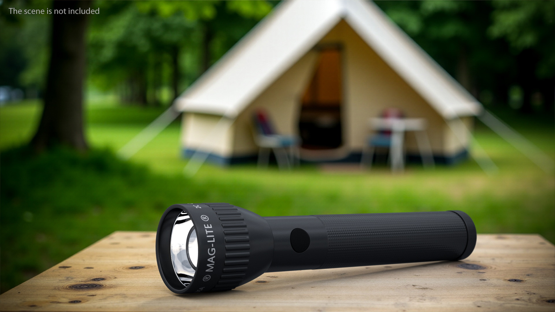 3D Tactical LED Flashlight model