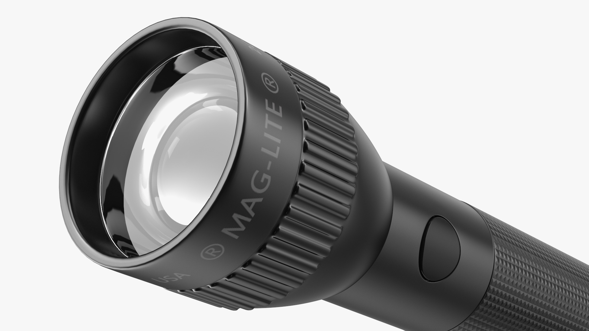 3D Tactical LED Flashlight model