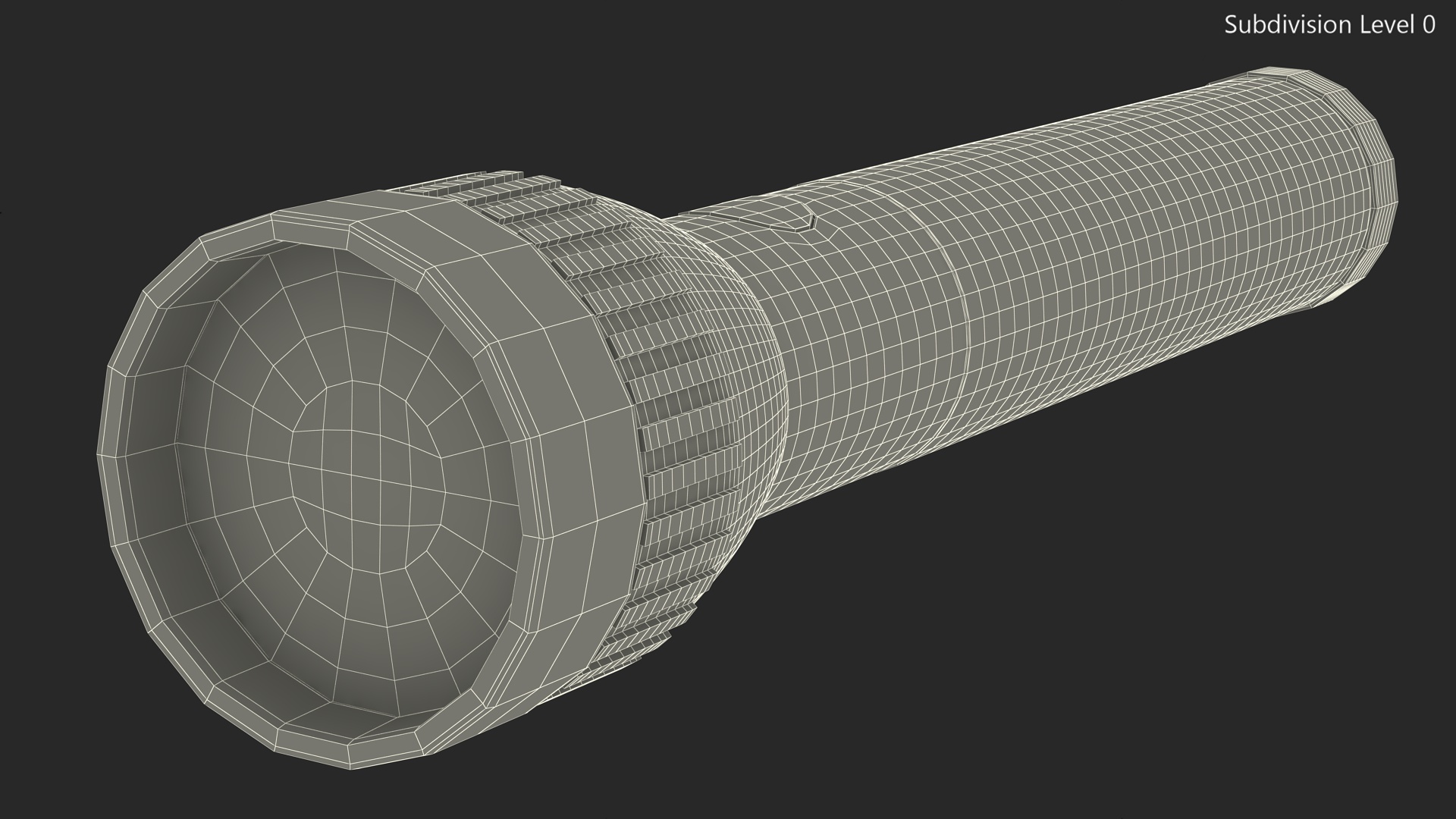 3D Tactical LED Flashlight model