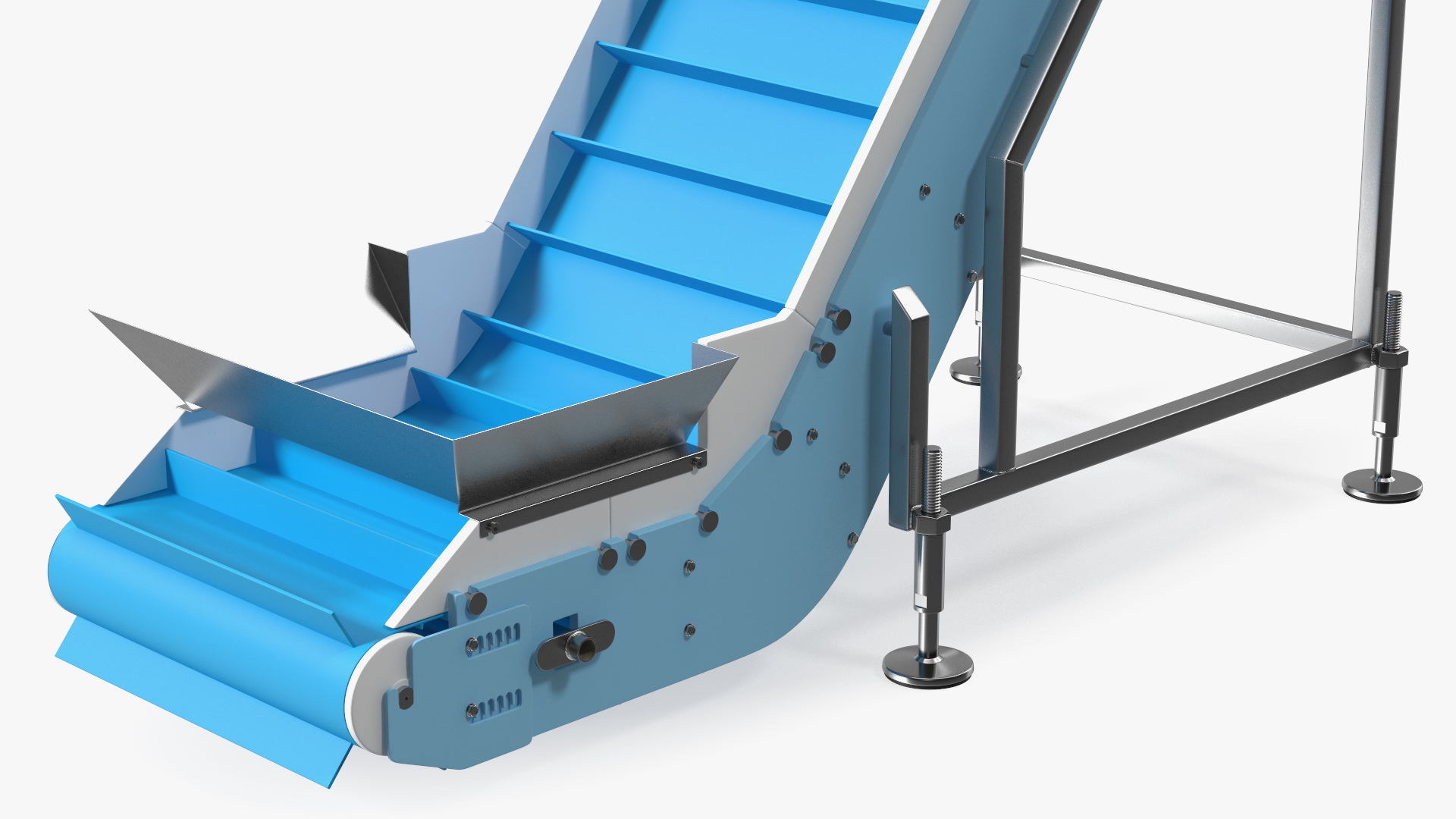 3D Incline Conveyor With Hopper model