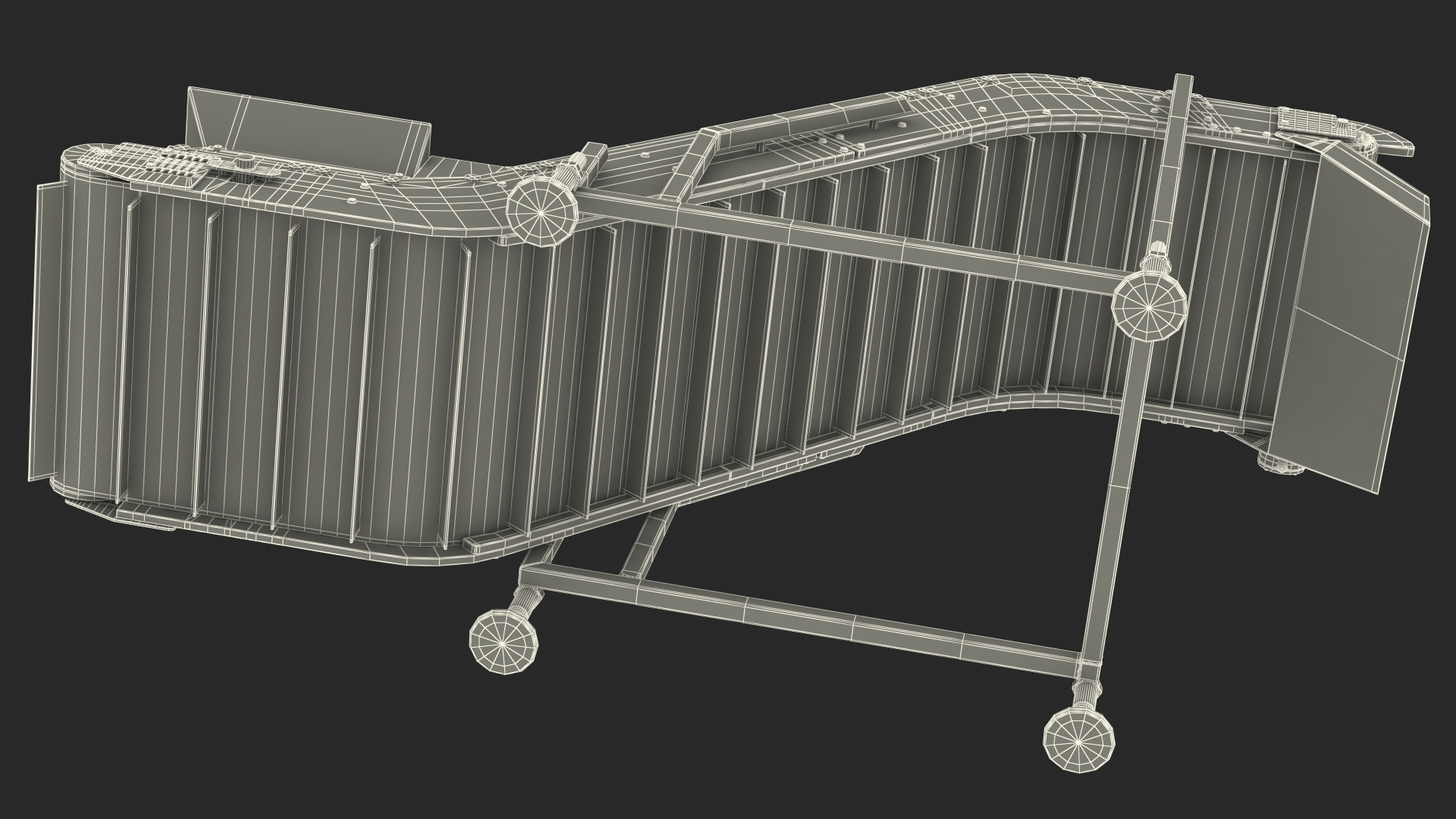 3D Incline Conveyor With Hopper model