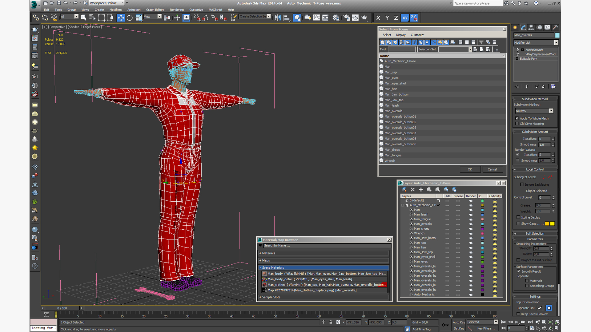 3D model Auto Mechanic T-Pose