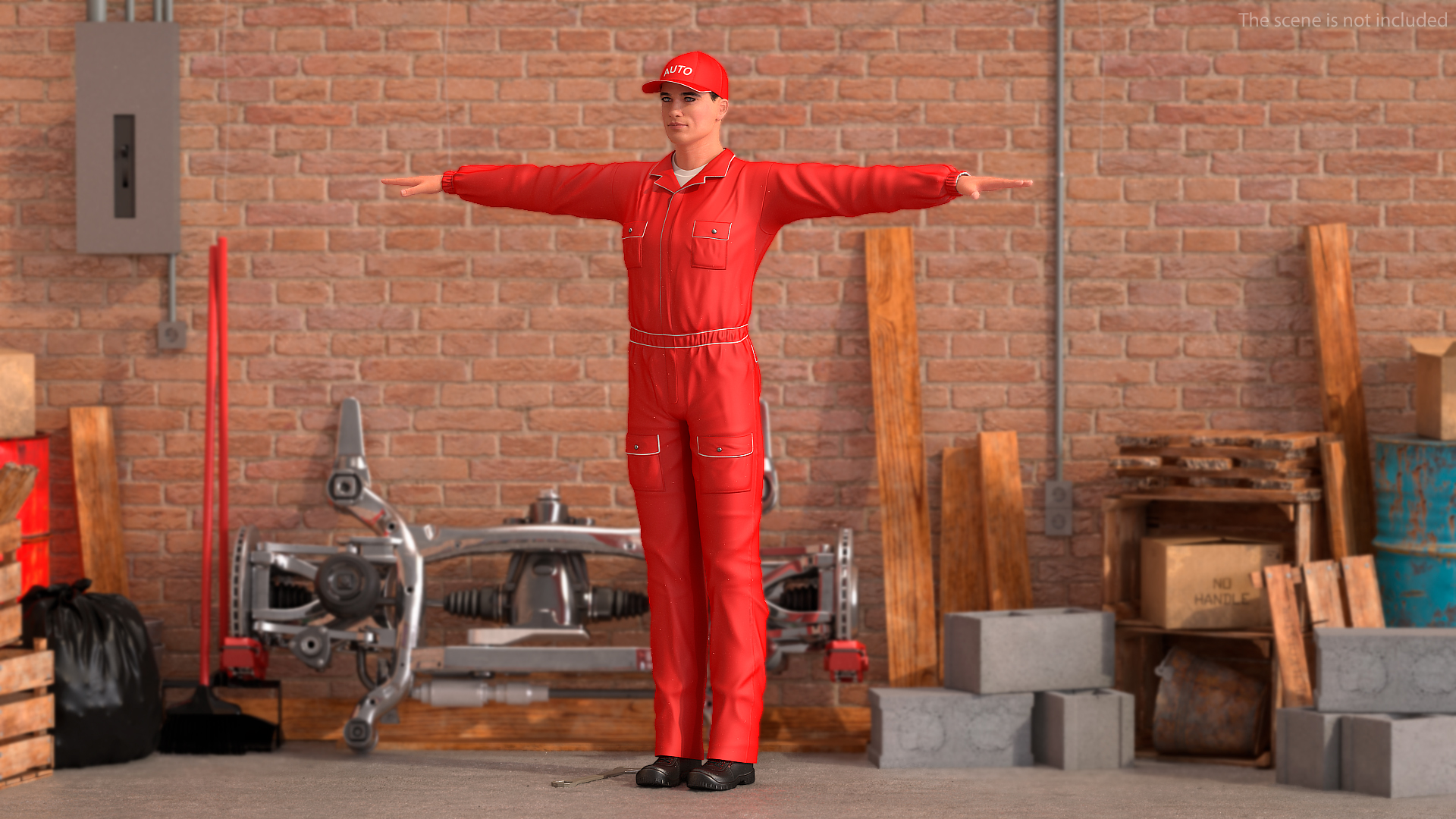 3D model Auto Mechanic T-Pose