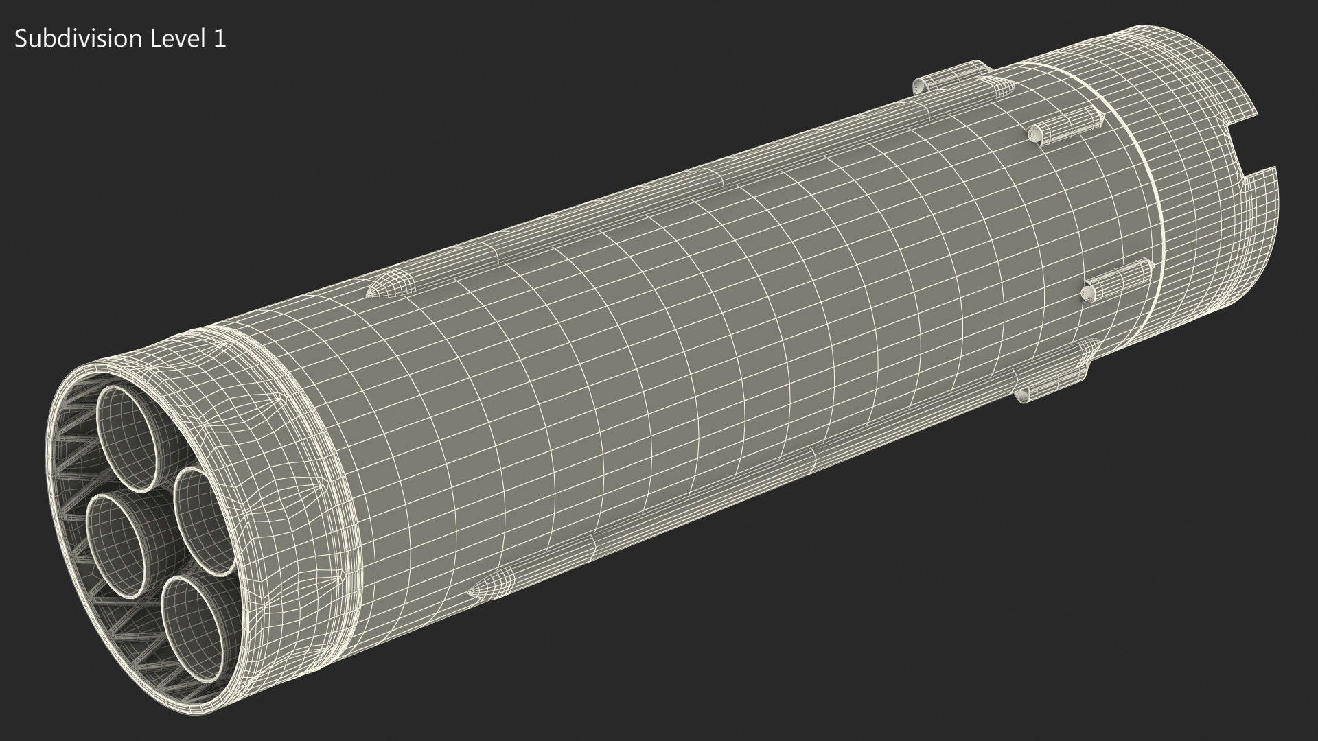 3D Proton M Rocket Stage 2 model