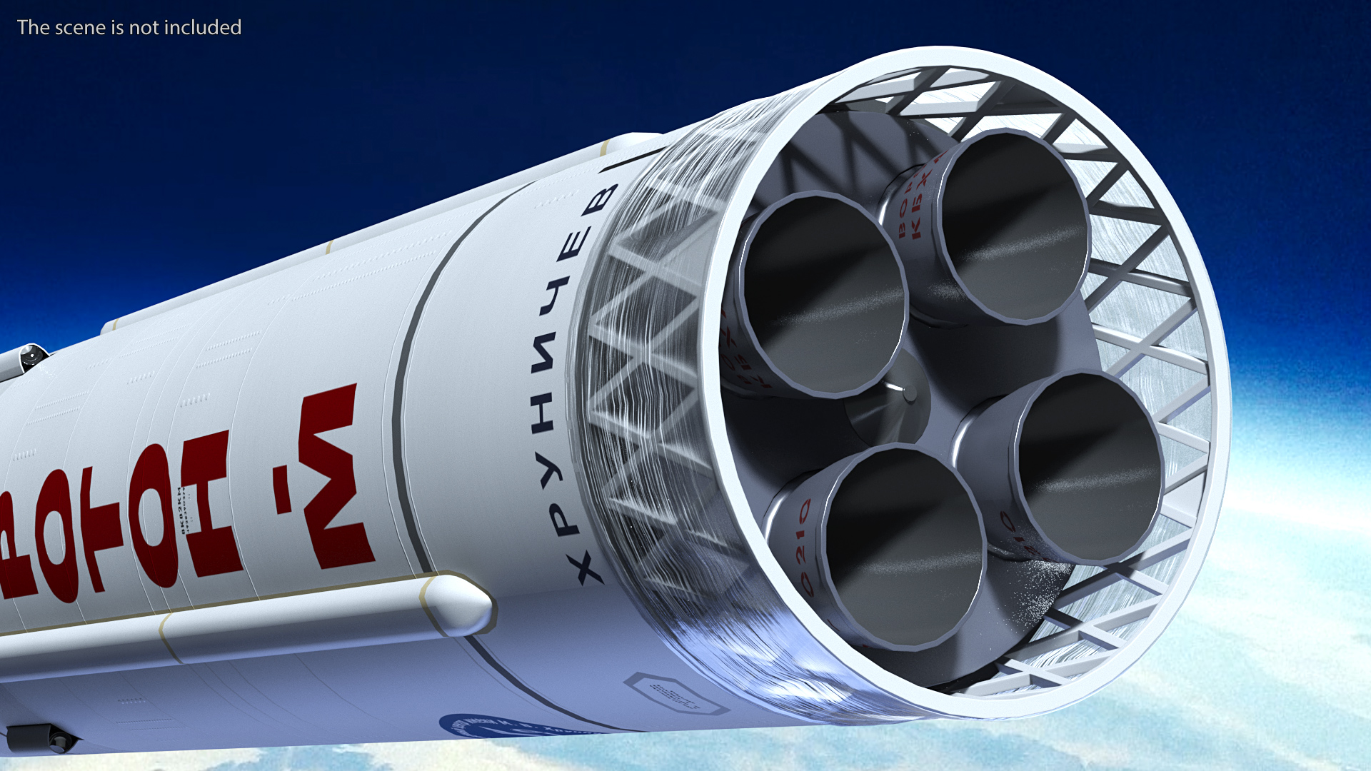 3D Proton M Rocket Stage 2 model
