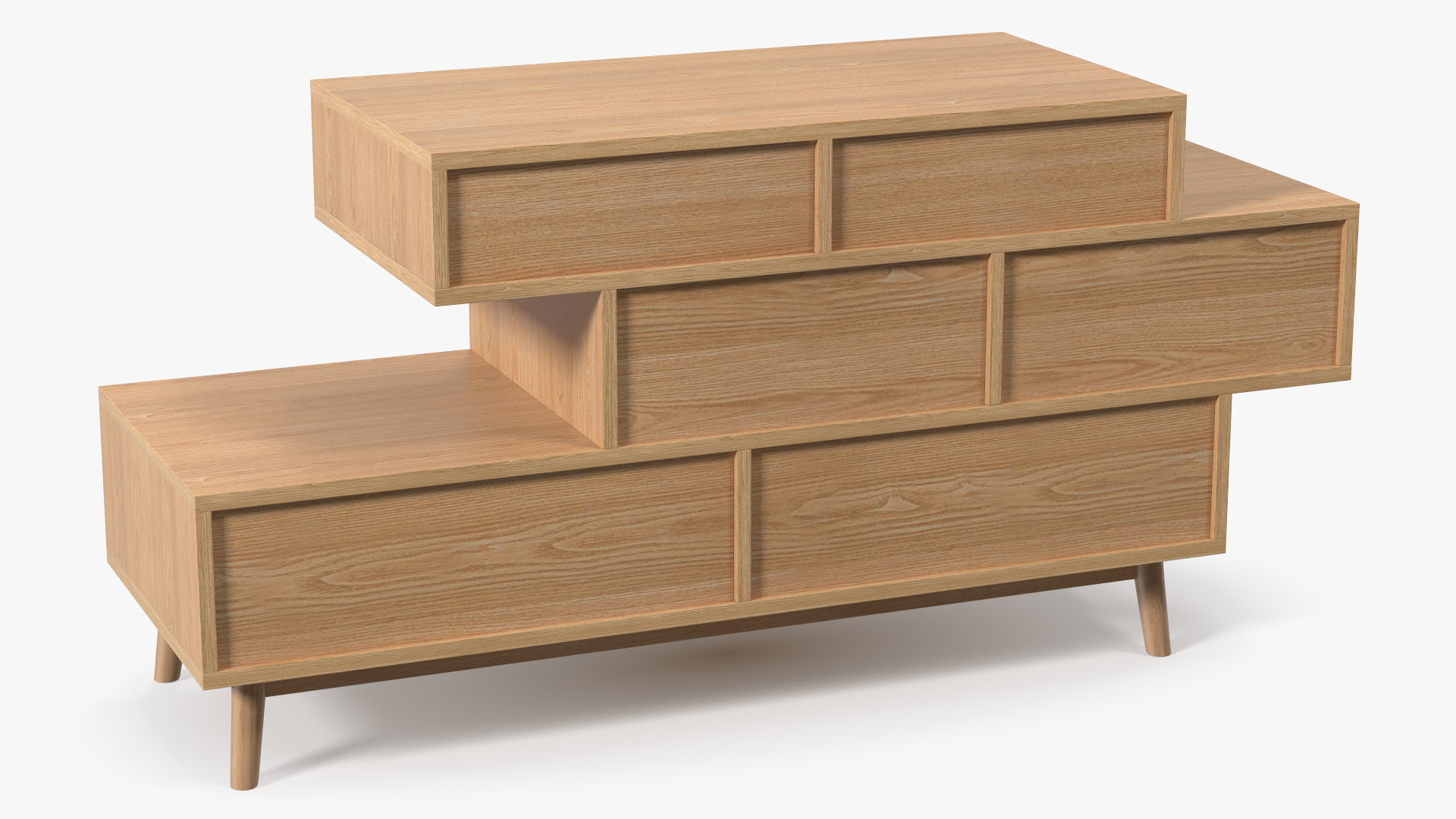 3D 4 Drawer Sideboard Brown Irvine
