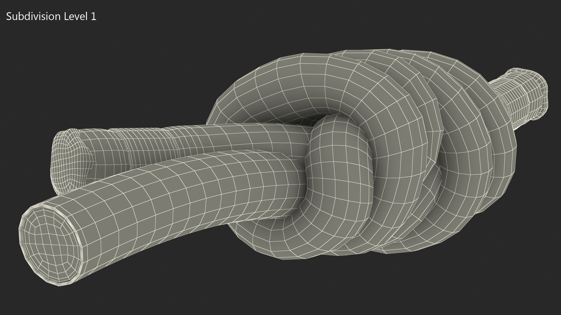 3D model Colored Double Fishermans Bend Knot